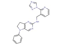 5-phenyl-N-{[2-(1H-1,2,4-triazol-1-yl)pyridin-3-yl]methyl}-6,7-dihydro-5H-pyrrolo[3,2-d]pyrimidin-2-amine