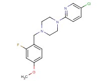 1-(5-chloro-2-pyridinyl)-4-(2-fluoro-4-methoxybenzyl)piperazine