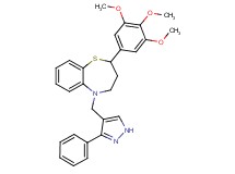 5-[(3-phenyl-1H-pyrazol-4-yl)methyl]-2-(3,4,5-trimethoxyphenyl)-2,3,4,5-tetrahydro-1,5-benzothiazepine