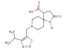 8-[(4-isopropyl-1,2,3-thiadiazol-5-yl)methyl]-2-oxo-1,8-diazaspiro[4.5]decane-4-carboxylic acid