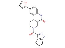 N-[4-(2-furyl)phenyl]-1-(1,4,5,6-tetrahydrocyclopenta[c]pyrazol-3-ylcarbonyl)-3-piperidinecarboxamide