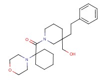 [1-{[1-(4-morpholinyl)cyclohexyl]carbonyl}-3-(2-phenylethyl)-3-piperidinyl]methanol