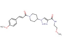N-(2-methoxyethyl)-1-{1-[(2E)-3-(4-methoxyphenyl)-2-propenoyl]-4-piperidinyl}-1H-1,2,3-triazole-4-carboxamide