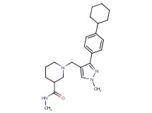 1-{[3-(4-cyclohexylphenyl)-1-methyl-1H-pyrazol-4-yl]methyl}-N-methyl-3-piperidinecarboxamide