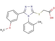 {[5-(3-methoxyphenyl)-4-(2-methylphenyl)-4H-1,2,4-triazol-3-yl]thio}acetic acid