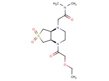 2-[(4aR*,7aS*)-4-(ethoxyacetyl)-6,6-dioxidohexahydrothieno[3,4-b]pyrazin-1(2H)-yl]-N,N-dimethylacetamide