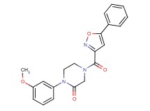 1-(3-methoxyphenyl)-4-[(5-phenyl-3-isoxazolyl)carbonyl]-2-piperazinone
