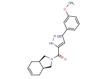 (3aR*,7aS*)-2-{[3-(3-methoxyphenyl)-1H-pyrazol-5-yl]carbonyl}-2,3,3a,4,7,7a-hexahydro-1H-isoindole