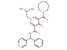 5-(1-azepanylcarbonyl)-1-isobutyl-4-oxo-N-[phenyl(4-pyridinyl)methyl]-1,4-dihydro-3-pyridinecarboxamide