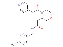 N-[(5-methyl-2-pyrazinyl)methyl]-2-[4-(4-pyridinylacetyl)-3-morpholinyl]acetamide