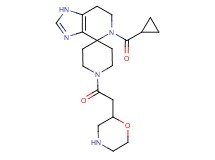 5-(cyclopropylcarbonyl)-1'-(morpholin-2-ylacetyl)-1,5,6,7-tetrahydrospiro[imidazo[4,5-c]pyridine-4,4'-piperidine]