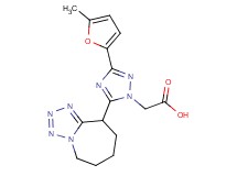 [3-(5-methyl-2-furyl)-5-(6,7,8,9-tetrahydro-5H-tetrazolo[1,5-a]azepin-9-yl)-1H-1,2,4-triazol-1-yl]acetic acid