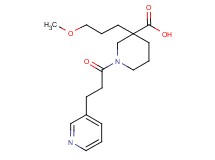 3-(3-methoxypropyl)-1-(3-pyridin-3-ylpropanoyl)piperidine-3-carboxylic acid