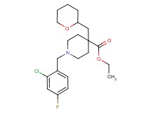 ethyl 1-(2-chloro-4-fluorobenzyl)-4-(tetrahydro-2H-pyran-2-ylmethyl)-4-piperidinecarboxylate