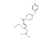 1-[(1-ethyl-3-isobutyl-1H-pyrazol-5-yl)carbonyl]-4-(4-fluorophenoxy)piperidine