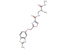 2-{[(2-methyl-1,3-benzothiazol-5-yl)oxy]methyl}-N-[2-methyl-3-(methylamino)-3-oxopropyl]-1,3-oxazole-4-carboxamide