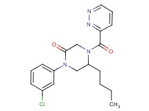 5-butyl-1-(3-chlorophenyl)-4-(3-pyridazinylcarbonyl)-2-piperazinone