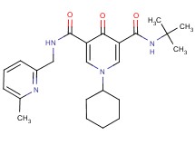 N-(tert-butyl)-1-cyclohexyl-N'-[(6-methyl-2-pyridinyl)methyl]-4-oxo-1,4-dihydro-3,5-pyridinedicarboxamide