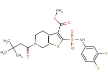 methyl 2-{[(3,4-difluorophenyl)amino]sulfonyl}-6-(3,3-dimethylbutanoyl)-4,5,6,7-tetrahydrothieno[2,3-c]pyridine-3-carboxylate