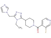 4-({4-[4-ethyl-5-(1H-imidazol-1-ylmethyl)-4H-1,2,4-triazol-3-yl]piperidin-1-yl}carbonyl)-3-fluoropyridine