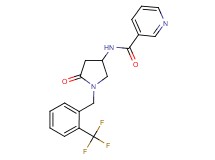N-{5-oxo-1-[2-(trifluoromethyl)benzyl]-3-pyrrolidinyl}nicotinamide
