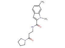 1,6-dimethyl-N-(3-oxo-3-pyrrolidin-1-ylpropyl)-1H-indole-2-carboxamide