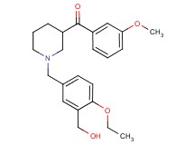 {1-[4-ethoxy-3-(hydroxymethyl)benzyl]-3-piperidinyl}(3-methoxyphenyl)methanone