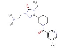 2-[2-(dimethylamino)ethyl]-4-ethyl-5-{1-[(5-methylpyridin-3-yl)carbonyl]piperidin-3-yl}-2,4-dihydro-3H-1,2,4-triazol-3-one