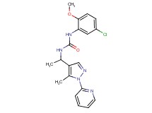N-(5-chloro-2-methoxyphenyl)-N'-{1-[5-methyl-1-(2-pyridinyl)-1H-pyrazol-4-yl]ethyl}urea