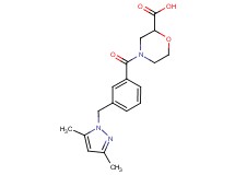 4-{3-[(3,5-dimethyl-1H-pyrazol-1-yl)methyl]benzoyl}-2-morpholinecarboxylic acid
