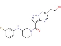 2-[3-({3-[(3-fluorophenyl)amino]-1-piperidinyl}carbonyl)pyrazolo[1,5-a]pyrimidin-6-yl]ethanol