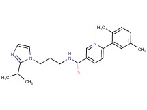 6-(2,5-dimethylphenyl)-N-[3-(2-isopropyl-1H-imidazol-1-yl)propyl]nicotinamide