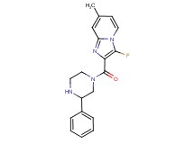 3-fluoro-7-methyl-2-[(3-phenyl-1-piperazinyl)carbonyl]imidazo[1,2-a]pyridine hydrochloride