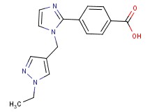 4-{1-[(1-ethyl-1H-pyrazol-4-yl)methyl]-1H-imidazol-2-yl}benzoic acid