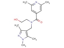 N-(2-hydroxyethyl)-2,6-dimethyl-N-[(1,3,5-trimethyl-1H-pyrazol-4-yl)methyl]isonicotinamide