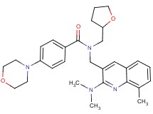 N-{[2-(dimethylamino)-8-methyl-3-quinolinyl]methyl}-4-(4-morpholinyl)-N-(tetrahydro-2-furanylmethyl)benzamide