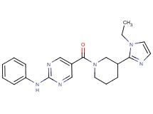 5-{[3-(1-ethyl-1H-imidazol-2-yl)piperidin-1-yl]carbonyl}-N-phenylpyrimidin-2-amine