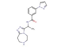 3-(1H-pyrazol-1-yl)-N-[1-(6,7,8,9-tetrahydro-5H-[1,2,4]triazolo[4,3-d][1,4]diazepin-3-yl)ethyl]benzamide