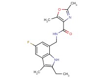 N-[(2-ethyl-5-fluoro-3-methyl-1H-indol-7-yl)methyl]-2,5-dimethyl-1,3-oxazole-4-carboxamide