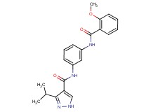 3-isopropyl-N-{3-[(2-methoxybenzoyl)amino]phenyl}-1H-pyrazole-4-carboxamide
