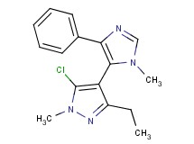 5-chloro-3-ethyl-1-methyl-4-(1-methyl-4-phenyl-1H-imidazol-5-yl)-1H-pyrazole