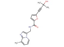 5-(3-hydroxy-3-methylbut-1-yn-1-yl)-N-[(8-methylimidazo[1,2-a]pyridin-3-yl)methyl]-2-furamide
