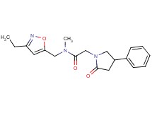 N-[(3-ethylisoxazol-5-yl)methyl]-N-methyl-2-(2-oxo-4-phenylpyrrolidin-1-yl)acetamide
