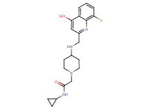N-cyclopropyl-2-(4-{[(8-fluoro-4-hydroxyquinolin-2-yl)methyl]amino}piperidin-1-yl)acetamide