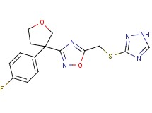 3-[3-(4-fluorophenyl)tetrahydrofuran-3-yl]-5-[(1H-1,2,4-triazol-3-ylthio)methyl]-1,2,4-oxadiazole