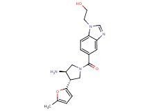 2-(5-{[rel-(3R,4S)-3-amino-4-(5-methyl-2-furyl)-1-pyrrolidinyl]carbonyl}-1H-benzimidazol-1-yl)ethanol bis(trifluoroacetate) (salt)