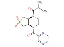 (4aR*,7aS*)-1-isobutyryl-4-(2-pyrazinylcarbonyl)octahydrothieno[3,4-b]pyrazine 6,6-dioxide