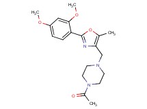 1-acetyl-4-{[2-(2,4-dimethoxyphenyl)-5-methyl-1,3-oxazol-4-yl]methyl}piperazine