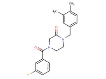 1-(3,4-dimethylbenzyl)-4-(3-fluorobenzoyl)-2-piperazinone