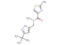 N-[(3-tert-butyl-1H-pyrazol-5-yl)methyl]-N,2-dimethyl-1,3-thiazole-4-carboxamide
